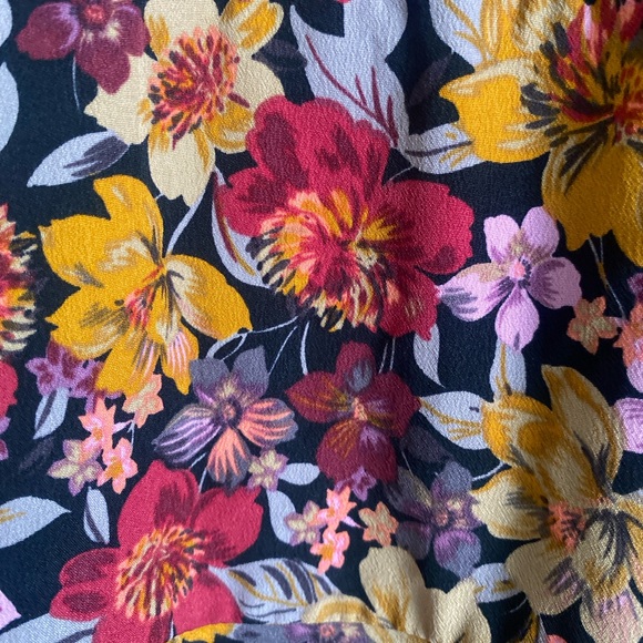 Buddy Love Tammy Floral Ruffle Mini Dress Size S Puff Sleeve Shirred Back - Picture 10 of 15